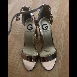 G by Guess rose gold heels